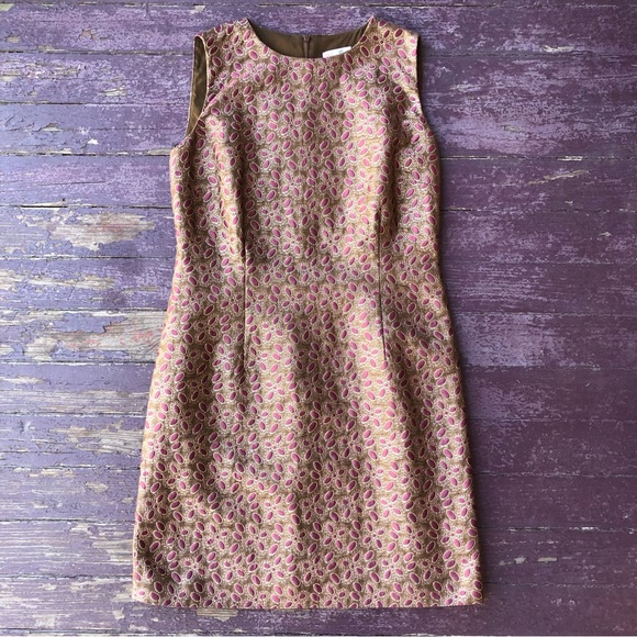 RED Valentino Dresses & Skirts - Red Valentino Sleeveless Dress Mauve and Metallic Gold